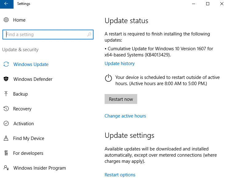 Disable automatic updates windows 10 home